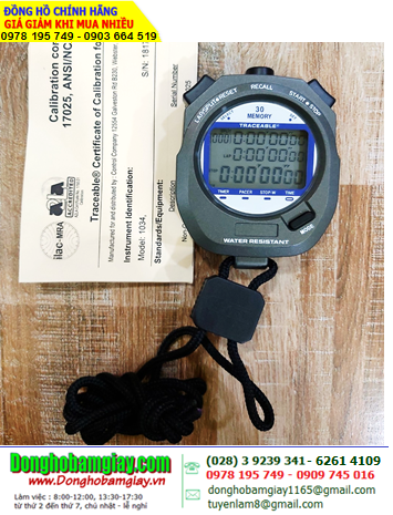 Traceable 1034 _Đồng hồ bấm giây 1034 Traceable® Dual-Display Digital Stopwatch, Độ chính xác 0.0005% _Đã được hiệu chuẩn tại Mỹ 